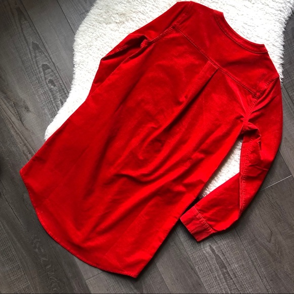 Gap Girls Red Corduroy Pintuck Dress Long Sleeve - Picture 8 of 8